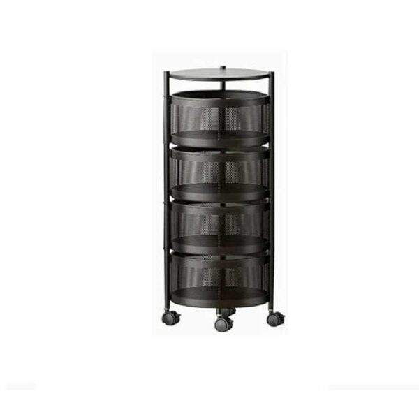 4 Layer Round Shape Kitchen Rack (360° Rotating)