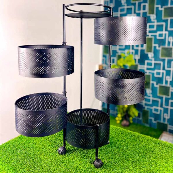 5 Layer Round Shape Kitchen Rack