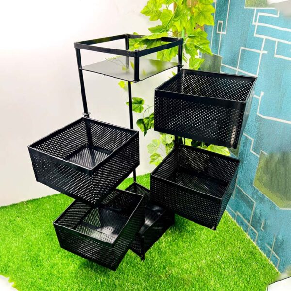 5 Layer Square Shape Kitchen Rack - Image 3