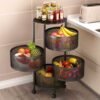 4 Layer Round Shape Kitchen Rack