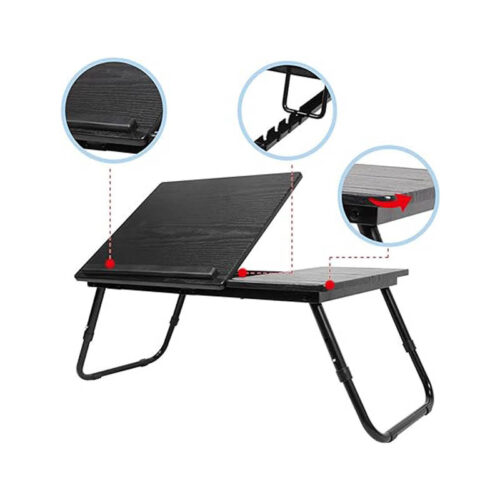 Foldable Double Head Laptop Table