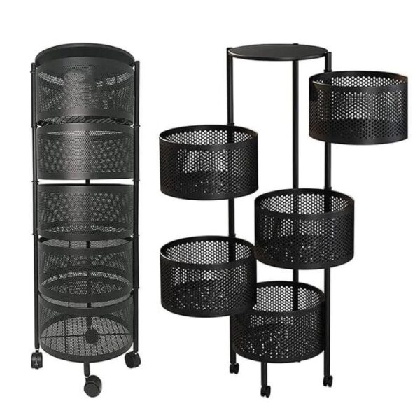5 Layer Round Shape Kitchen Rack - Image 4