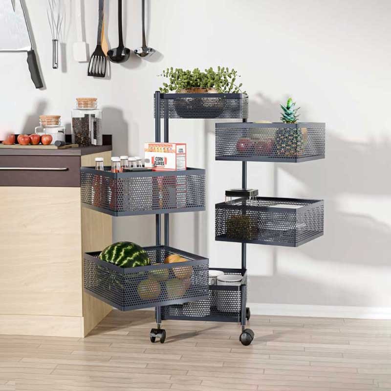 6 Layer Square Shape Kitchen Rack