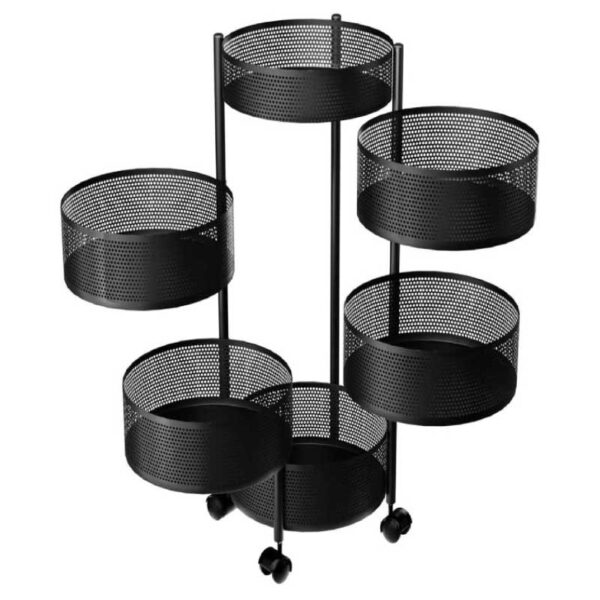 6 Layer Kitchen Storage Rack – Round Shape (360° Rotating)