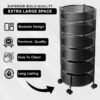 6 Layer Kitchen Storage Rack – Round Shape (360° Rotating)