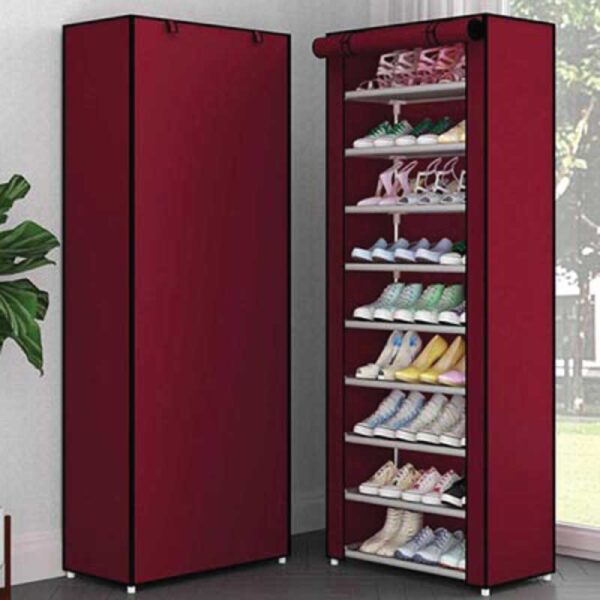 9 Layer Foldable Fabric Shoe Rack