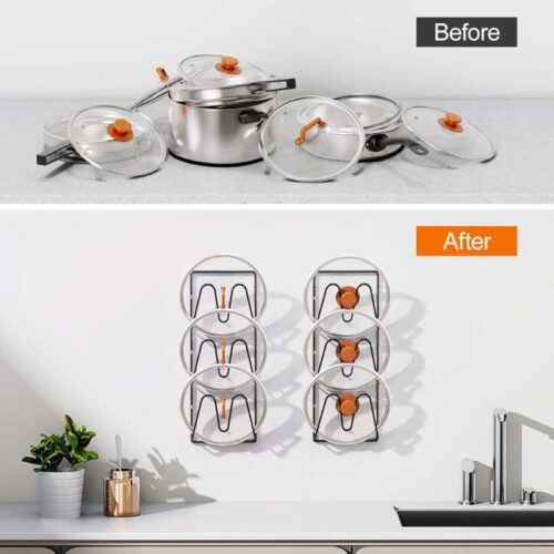 Pot Lid Organizer Rack