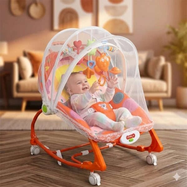 China Trolley Rocker (High Quality) <br> ✅ ২ বছরের অফিসিয়াল ওয়ারেন্টি সহ <br>চায়না মশারি + মিউজিক + চাকা সহ