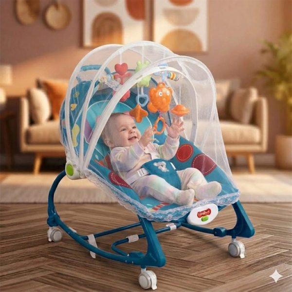 China Trolley Rocker (High Quality) <br> ✅ ২ বছরের অফিসিয়াল ওয়ারেন্টি সহ <br>চায়না মশারি + মিউজিক + চাকা সহ